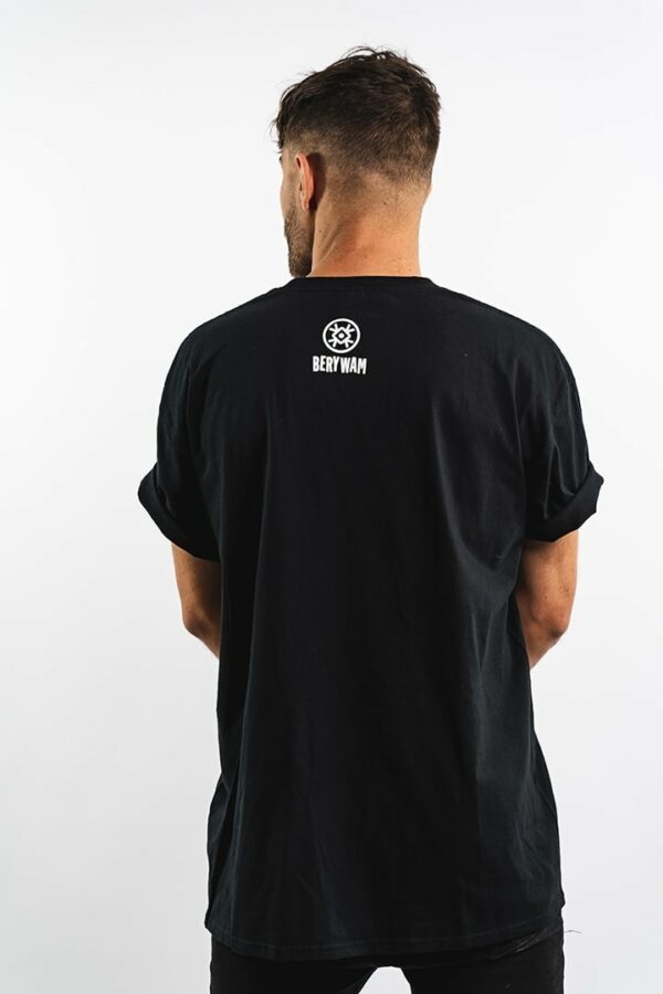 BERYWAM Black T-shirt with Mouths and Logo 3 - Back - Model: Rythmind