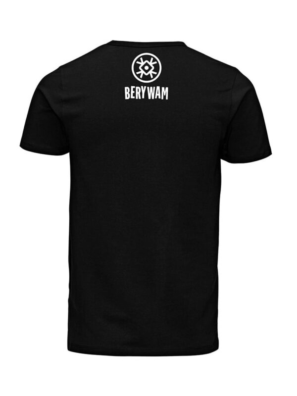 BERYWAM Black T-shirt with Mouths and Logo 5 - Back