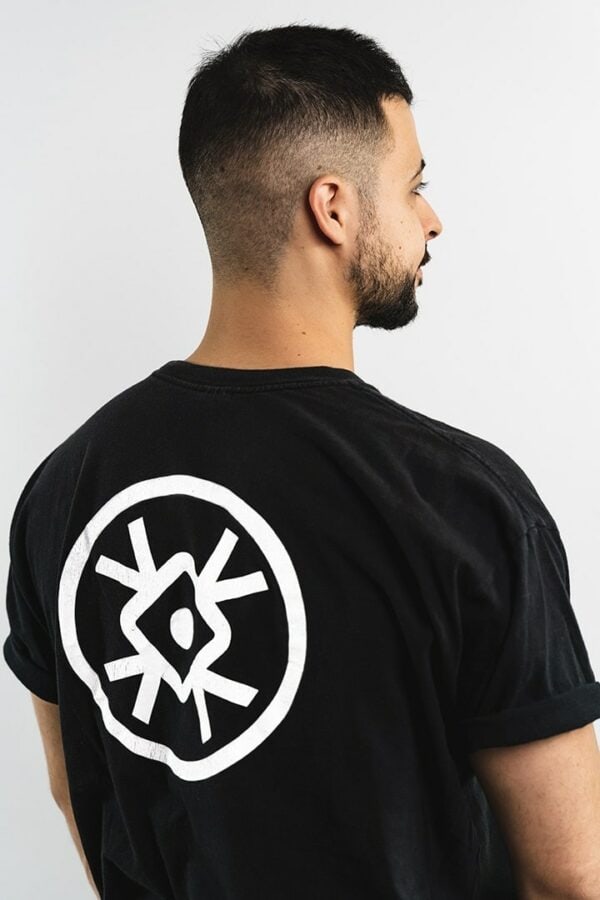 BERYWAM Black T-Shirt with White Logo 3 - Model: Beatness