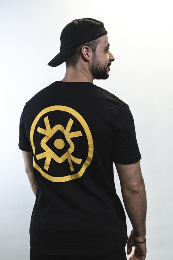 BERYWAM Black T-shirt with Yellow Logo - 3/4 - Beatness