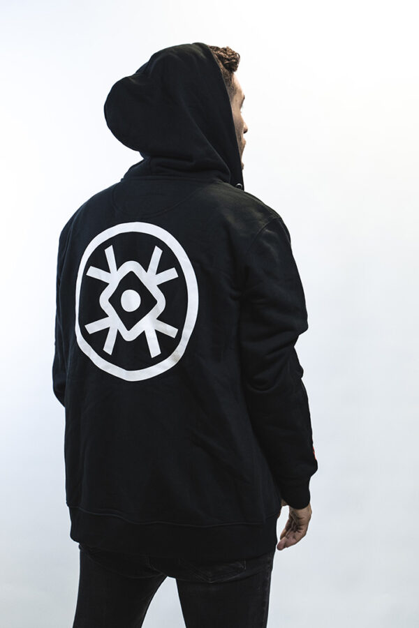 BERYWAM Black Jacket with White Logo - 3/4 - Rythmind