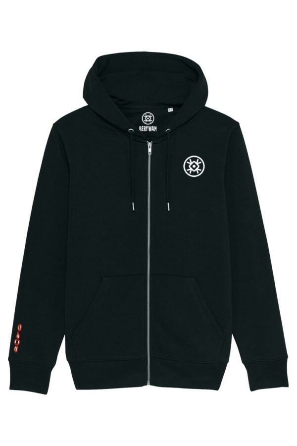 BERYWAM Black Jacket with White Logo 1 - Front