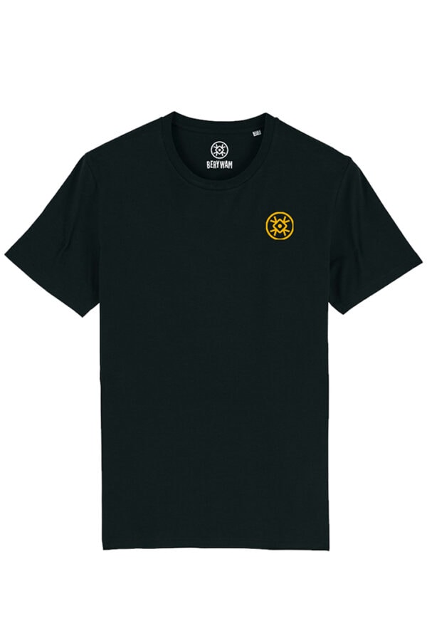 BERYWAM Black T-shirt with Yellow Logo 1 - Front