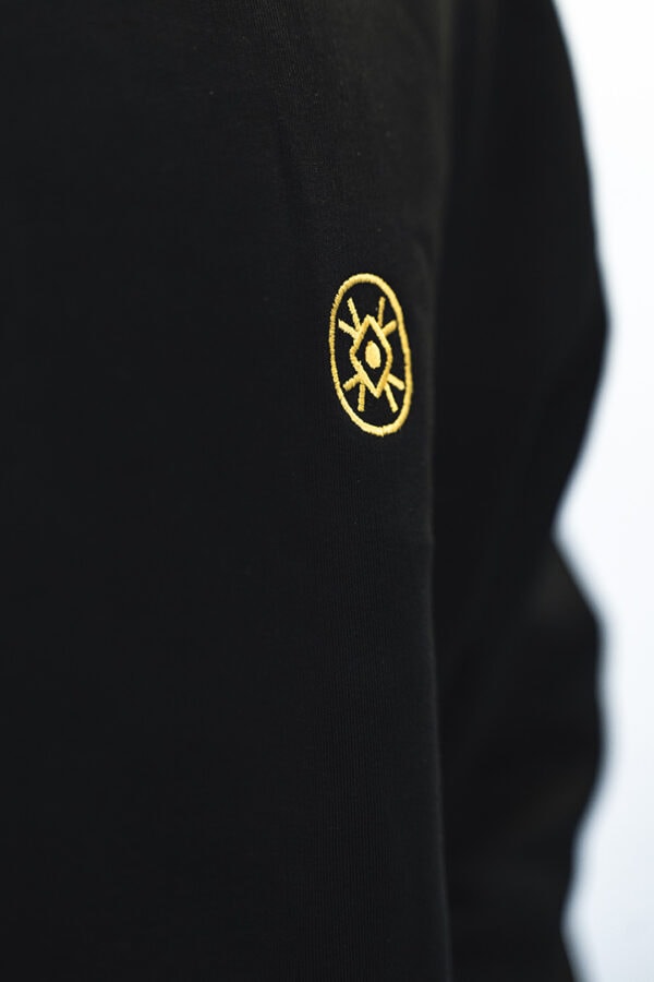 BERYWAM Black Sweatshirt with Yellow Logo - Front - Close Up - Beasty