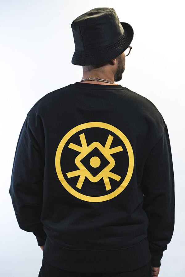 BERYWAM Black Sweatshirt with Yellow Logo - Back - Beasty