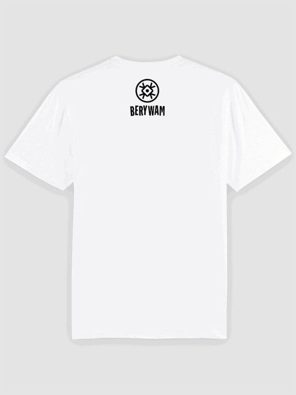 BERYWAM White T-shirt with Mouths and Logo 5 - Back